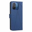 For Redmi 12C Geometric Pattern RFID Leather Phone Case(Blue) - 3