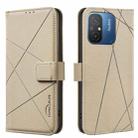 For Redmi 12C Geometric Pattern RFID Leather Phone Case(Beige) - 1