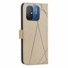 For Redmi 12C Geometric Pattern RFID Leather Phone Case(Beige) - 3