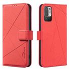 For Redmi Note 10 5G / 10T 5G Geometric Pattern RFID Leather Phone Case(Red) - 1