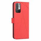For Redmi Note 10 5G / 10T 5G Geometric Pattern RFID Leather Phone Case(Red) - 3