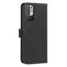 For Redmi Note 10 5G / 10T 5G Geometric Pattern RFID Leather Phone Case(Black) - 3