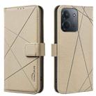 For Redmi 15C 4G 173.1mm / 15C 5G 173.1mm Geometric Pattern RFID Leather Phone Case(Beige) - 1