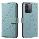 For Redmi 15C 4G 173.1mm / 15C 5G 173.1mm Geometric Pattern RFID Leather Phone Case(Green) - 1