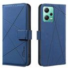 For Xiaomi Poco X5 Geometric Pattern RFID Leather Phone Case(Blue) - 1