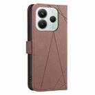 For Xiaomi Poco M7 Pro 5G  Geometric Pattern RFID Leather Phone Case(Brown) - 3