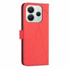 For Xiaomi Poco M7 Pro 5G  Geometric Pattern RFID Leather Phone Case(Red) - 3