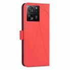 For Xiaomi 13T Geometric Pattern RFID Leather Phone Case(Red) - 3