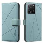 For Xiaomi 13T Geometric Pattern RFID Leather Phone Case(Green) - 1