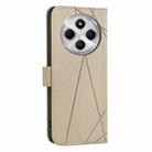 For Xiaomi Poco C75 Geometric Pattern RFID Leather Phone Case(Beige) - 3