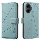 For Xiaomi Poco F7 5G Global Geometric Pattern RFID Leather Phone Case(Green) - 1