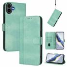 For Nothing CMF Phone 1 Line Splicing Buckle Retro Leather Phone Case(Mint Green) - 1