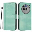 For Nothing Phone 3a Pro Line Splicing Buckle Retro Leather Phone Case(Mint Green) - 2