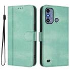 For ZTE Blade A53 / A53+ Line Splicing Buckle Retro Leather Phone Case(Mint Green) - 2