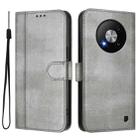 For ZTE Blade A73 5G Line Splicing Buckle Retro Leather Phone Case(Grey) - 2