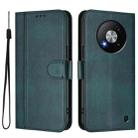 For ZTE Blade A73 5G Line Splicing Buckle Retro Leather Phone Case(Dark Green) - 2