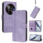 For ZTE Blade A75 5G / Nubia Focus 5G Line Splicing Buckle Retro Leather Phone Case(Purple) - 1