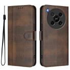 For ZTE Blade V70 Max Line Splicing Buckle Retro Leather Phone Case(Brown) - 2
