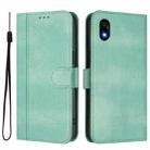 For ZTE Kantan Sumaho 4 A402ZT Line Splicing Buckle Retro Leather Phone Case(Mint Green) - 2