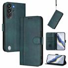For ZTE Nubia RedMagic 10 Pro Line Splicing Buckle Retro Leather Phone Case(Dark Green) - 1