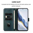 For ZTE Blade A53 Pro Line Splicing Buckle Retro Leather Phone Case(Dark Green) - 3