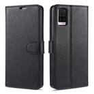 For Vivo S7 AZNS Sheepskin Texture Horizontal Flip Leather Case with Holder & Card Slots & Wallet(Black) - 1