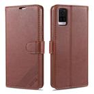 For Vivo S7 AZNS Sheepskin Texture Horizontal Flip Leather Case with Holder & Card Slots & Wallet(Brown) - 1