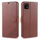 For  Huawei Enjoy 20 AZNS Sheepskin Texture Horizontal Flip Leather Case with Holder & Card Slots & Wallet(Brown) - 1