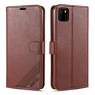 For Huawei Y5p AZNS Sheepskin Texture Horizontal Flip Leather Case with Holder & Card Slots & Wallet(Brown) - 1