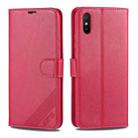 For Xiaomi Redmi 9A AZNS Sheepskin Texture Horizontal Flip Leather Case with Holder & Card Slots & Wallet(Red) - 1