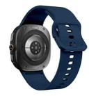 For Samsung Galaxy Watch Ultra 47mm Solid Color Colorful Buckle Silicone Watch Band(Navy Blue) - 2