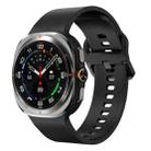 For Samsung Galaxy Watch Ultra 47mm Solid Color Colorful Buckle Silicone Watch Band(Black) - 1