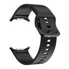 For Samsung Galaxy Watch Ultra 47mm Solid Color Colorful Buckle Silicone Watch Band(Black) - 3