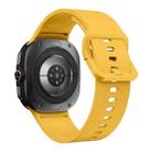 For Samsung Galaxy Watch Ultra 47mm Solid Color Colorful Buckle Silicone Watch Band(Yellow) - 2