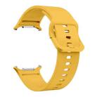For Samsung Galaxy Watch Ultra 47mm Solid Color Colorful Buckle Silicone Watch Band(Yellow) - 3