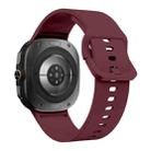 For Samsung Galaxy Watch Ultra 47mm Solid Color Colorful Buckle Silicone Watch Band(Wine Red) - 2
