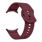 For Samsung Galaxy Watch Ultra 47mm Solid Color Colorful Buckle Silicone Watch Band(Wine Red) - 3