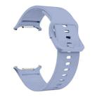 For Samsung Galaxy Watch Ultra 47mm Solid Color Colorful Buckle Silicone Watch Band(Light Blue) - 3