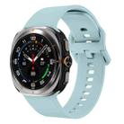 For Samsung Galaxy Watch Ultra 47mm Solid Color Colorful Buckle Silicone Watch Band(Light Green) - 1