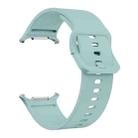 For Samsung Galaxy Watch Ultra 47mm Solid Color Colorful Buckle Silicone Watch Band(Light Green) - 3