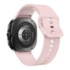 For Samsung Galaxy Watch Ultra 47mm Solid Color Colorful Buckle Silicone Watch Band(Pink) - 2
