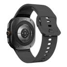 For Samsung Galaxy Watch Ultra 47mm Solid Color Colorful Buckle Silicone Watch Band(Dark Grey) - 2