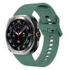 For Samsung Galaxy Watch Ultra 47mm Solid Color Colorful Buckle Silicone Watch Band(Pine Green) - 1