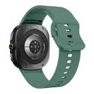 For Samsung Galaxy Watch Ultra 47mm Solid Color Colorful Buckle Silicone Watch Band(Pine Green) - 2