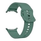 For Samsung Galaxy Watch Ultra 47mm Solid Color Colorful Buckle Silicone Watch Band(Pine Green) - 3