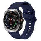 For Samsung Galaxy Watch Ultra 47mm Solid Color Colorful Buckle Silicone Watch Band(Midnight Blue) - 1