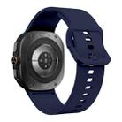 For Samsung Galaxy Watch Ultra 47mm Solid Color Colorful Buckle Silicone Watch Band(Midnight Blue) - 2