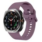 For Samsung Galaxy Watch Ultra 47mm Solid Color Colorful Buckle Silicone Watch Band(Smoke Purple) - 1