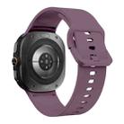 For Samsung Galaxy Watch Ultra 47mm Solid Color Colorful Buckle Silicone Watch Band(Smoke Purple) - 2