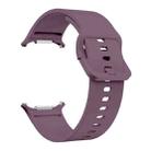 For Samsung Galaxy Watch Ultra 47mm Solid Color Colorful Buckle Silicone Watch Band(Smoke Purple) - 3